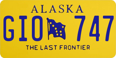 AK license plate GIO747