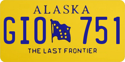 AK license plate GIO751