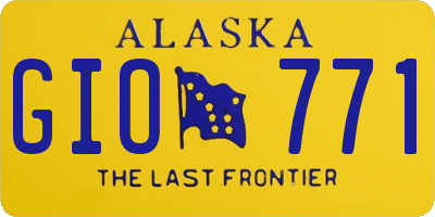 AK license plate GIO771
