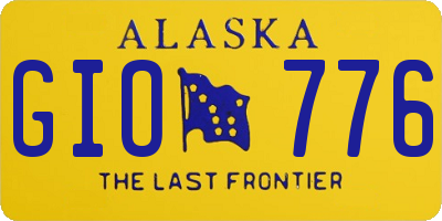 AK license plate GIO776