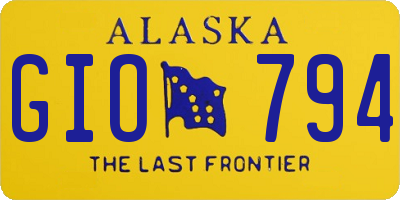 AK license plate GIO794