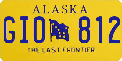 AK license plate GIO812