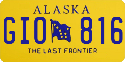 AK license plate GIO816