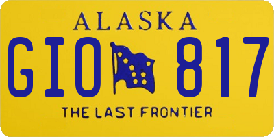 AK license plate GIO817
