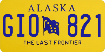 AK license plate GIO821
