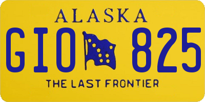 AK license plate GIO825