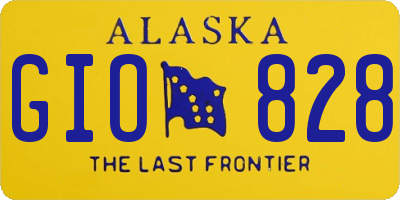 AK license plate GIO828