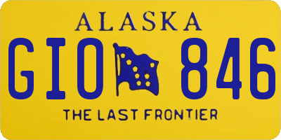 AK license plate GIO846