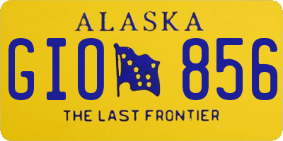 AK license plate GIO856