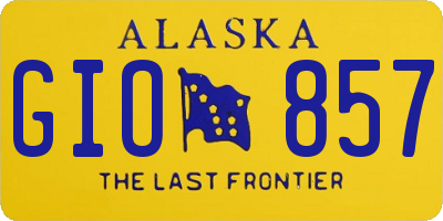 AK license plate GIO857