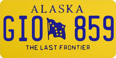 AK license plate GIO859