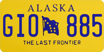 AK license plate GIO885