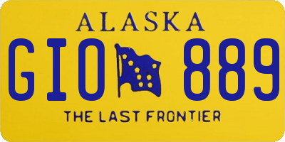 AK license plate GIO889