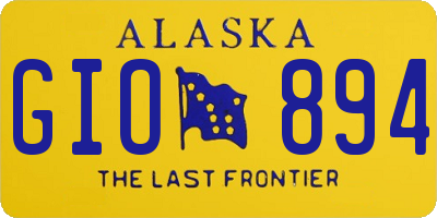 AK license plate GIO894