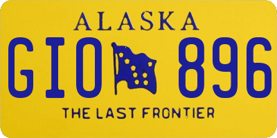 AK license plate GIO896