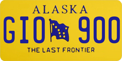 AK license plate GIO900
