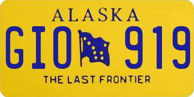 AK license plate GIO919