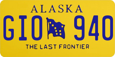 AK license plate GIO940