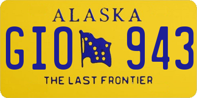 AK license plate GIO943