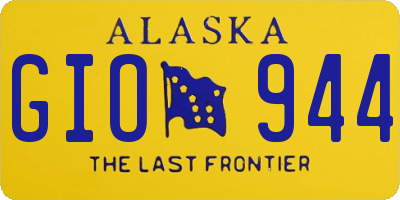 AK license plate GIO944