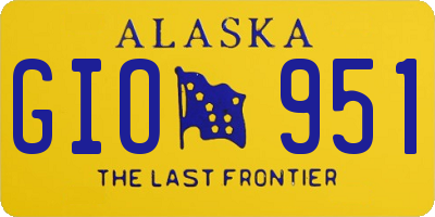 AK license plate GIO951