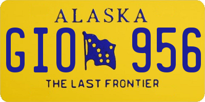 AK license plate GIO956