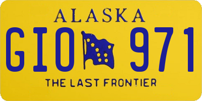 AK license plate GIO971