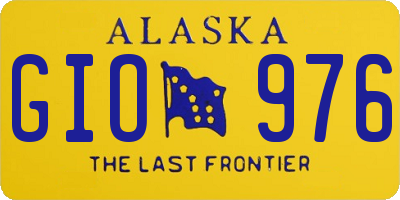 AK license plate GIO976
