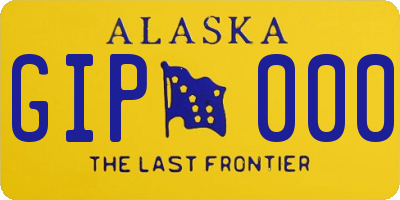 AK license plate GIP000