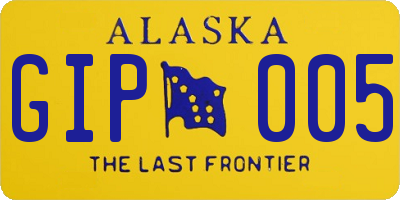 AK license plate GIP005