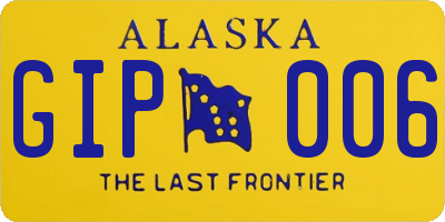 AK license plate GIP006