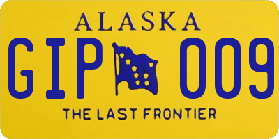 AK license plate GIP009