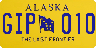 AK license plate GIP010
