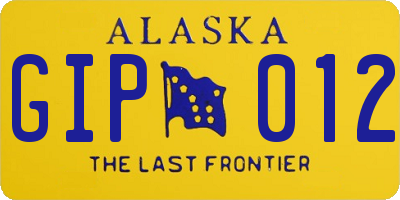 AK license plate GIP012