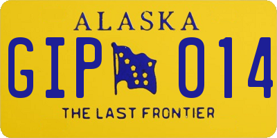 AK license plate GIP014