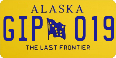 AK license plate GIP019