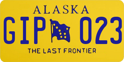 AK license plate GIP023