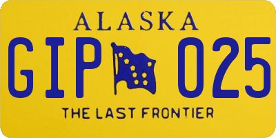 AK license plate GIP025