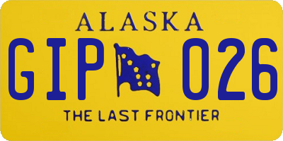 AK license plate GIP026