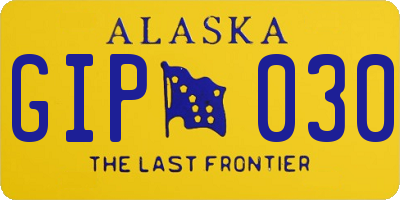 AK license plate GIP030