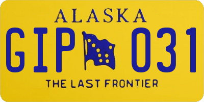 AK license plate GIP031