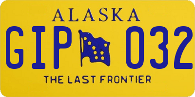 AK license plate GIP032