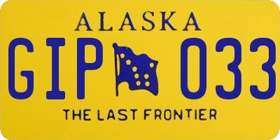 AK license plate GIP033