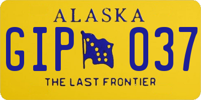 AK license plate GIP037