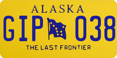 AK license plate GIP038