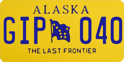 AK license plate GIP040