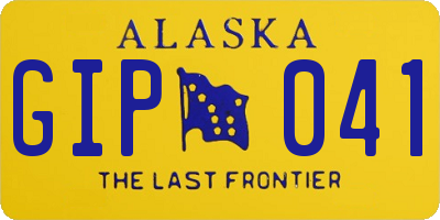 AK license plate GIP041