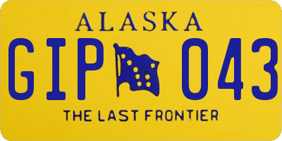 AK license plate GIP043