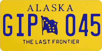 AK license plate GIP045