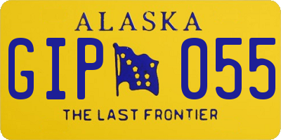 AK license plate GIP055
